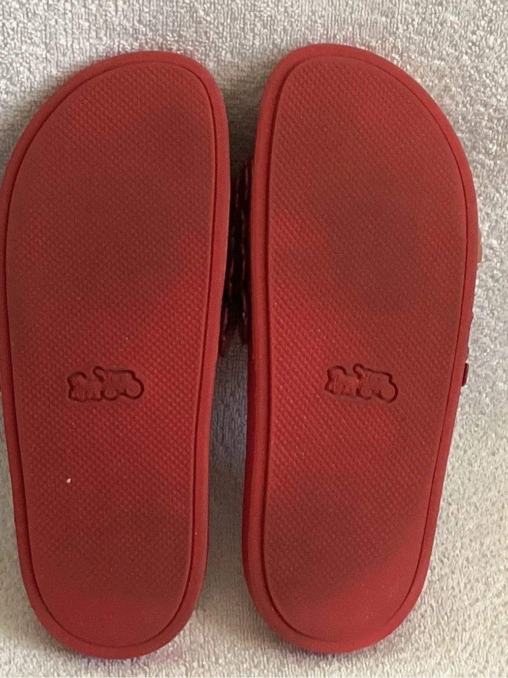 Coach Bleecker Riley Love Red Leather Carryall 27927 NWD Sophi Tea Rose Slides 8